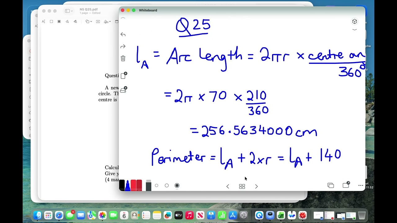 Level C - Question 25 - Arcs and sectors (Calculator)