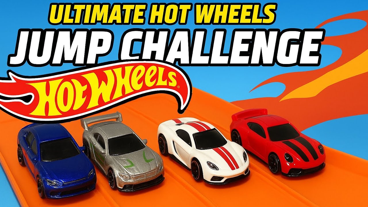 Ultimate Hot Wheels Jump Challenge! | Ford GT vs Porsche GT3 vs Tesla S Plaid vs Bentley GT3!