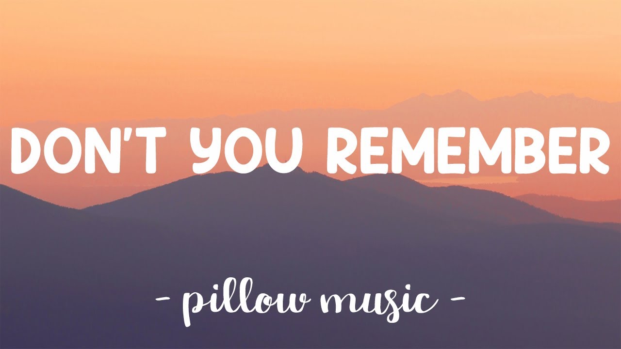 Don't You Remember - Adele (Lyrics) 🎵