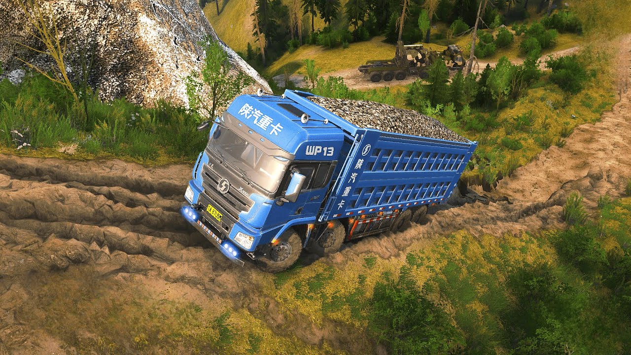 Heavy Sand Truck Struggles on an Extreme Steep Hill – MudRunner Challenge