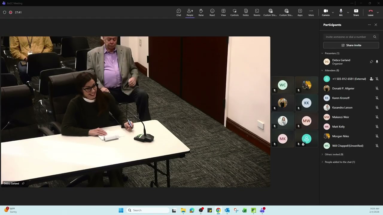 Board Meeting Audio 2/4/2026