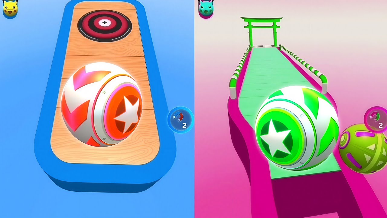 🔴🌍Sky Rolling Ball 3D Vs Reversed Gameplay SpeedRun Max Level 358