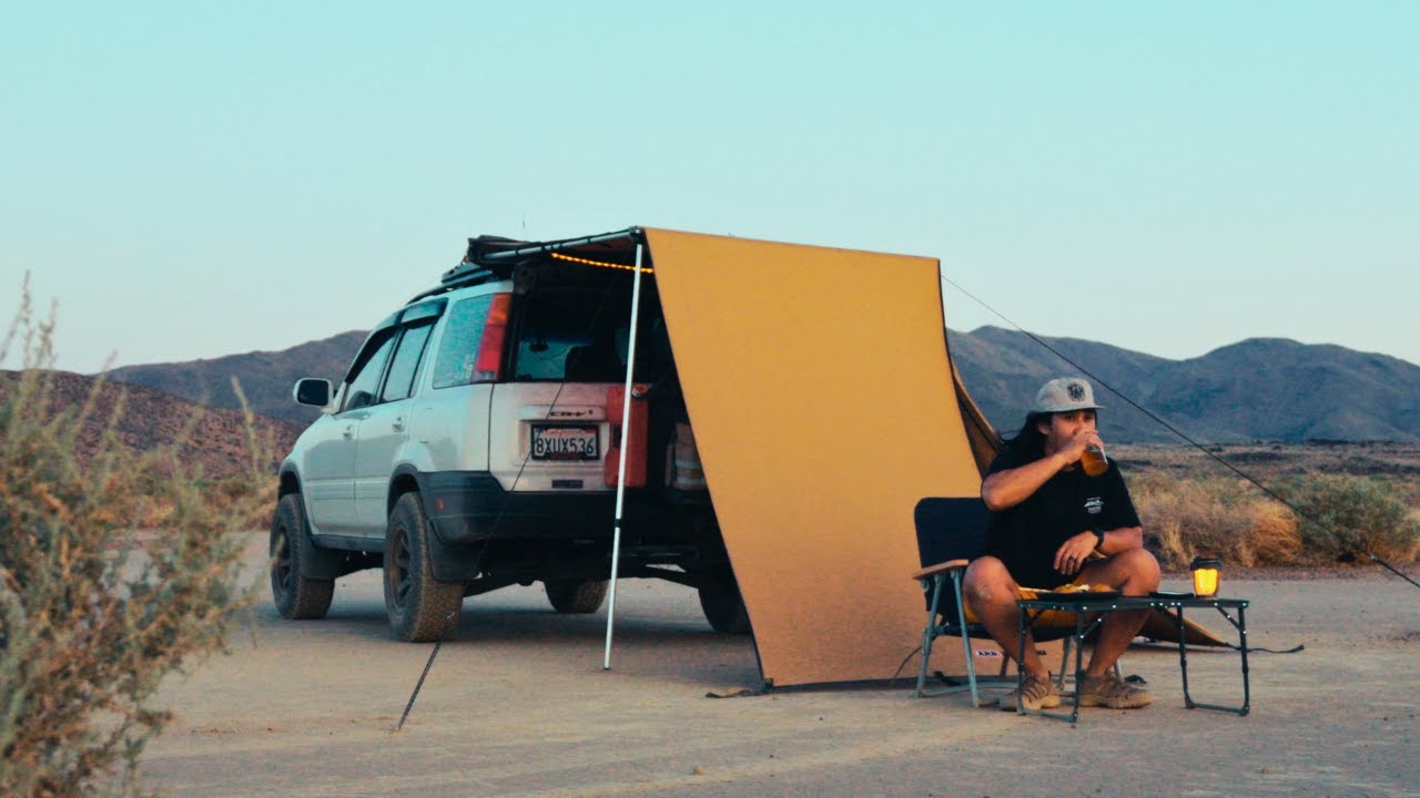 Solo Car Camping on a Dry Lake Bed | Fossil Falls Southern California | ASMR