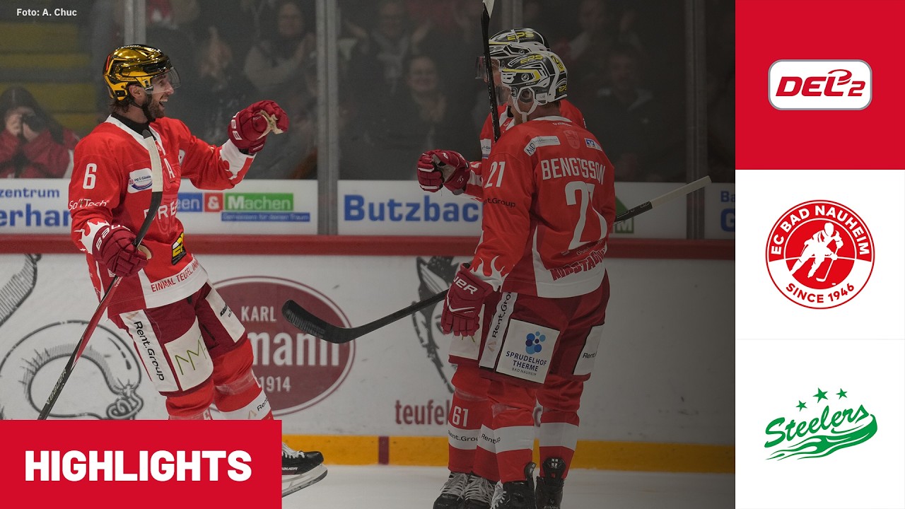 DEL2: EC Bad Nauheim vs. Bietigheim Steelers | Highlights