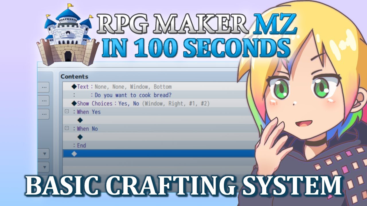 Basic Crafting System: Combining Ingredients to Make an Item // RPG Maker MZ In 100 Seconds