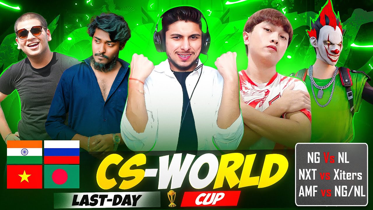 CS WORLD CUP 🏆 LAST DAY 😨  DO OR DIE 🥵 FT- INDIA, VIETNAM, RU, BD #nonstopgaming -free fire live