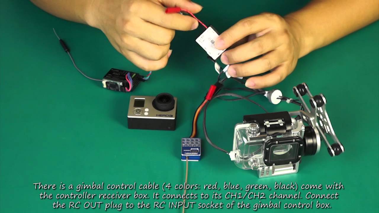 Connection of gimbal and video transmitter