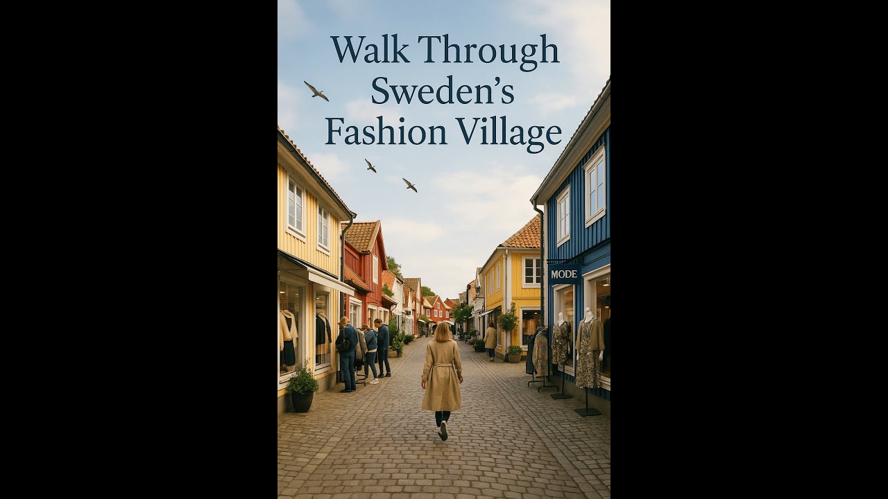 Walking Through Hede Fashion Outlet Kungsbacka Shopping Tour in Summer
