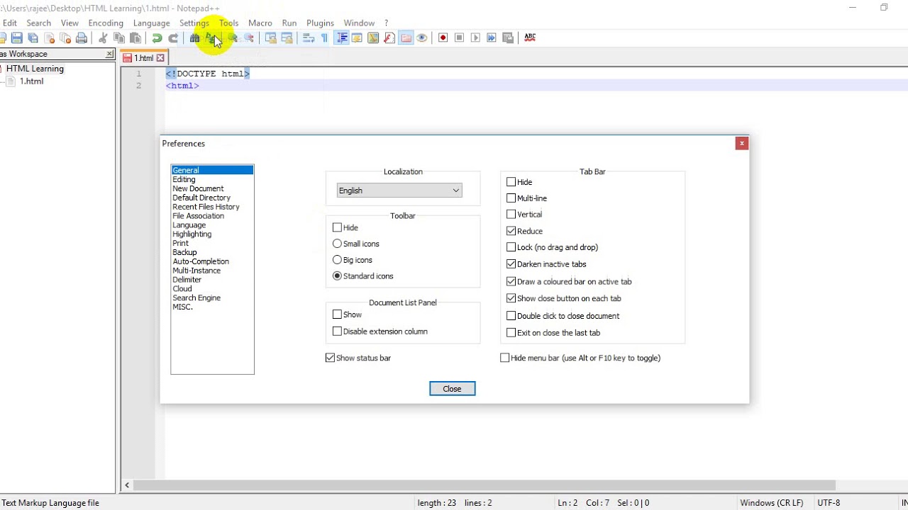 Autocomplete HTML tags in Notepad++
