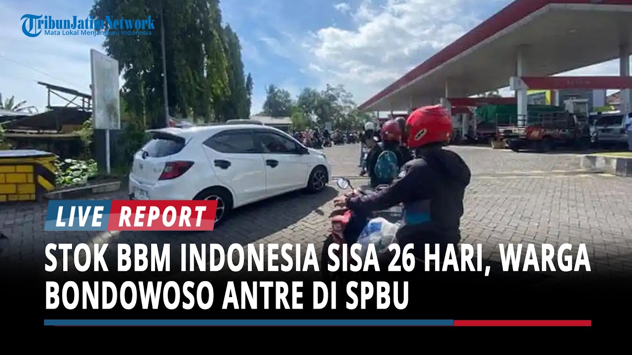 Efek Informasi Stok BBM Indonesia Sisa 26 Hari, Warga di Bondowoso Antre di SPBU