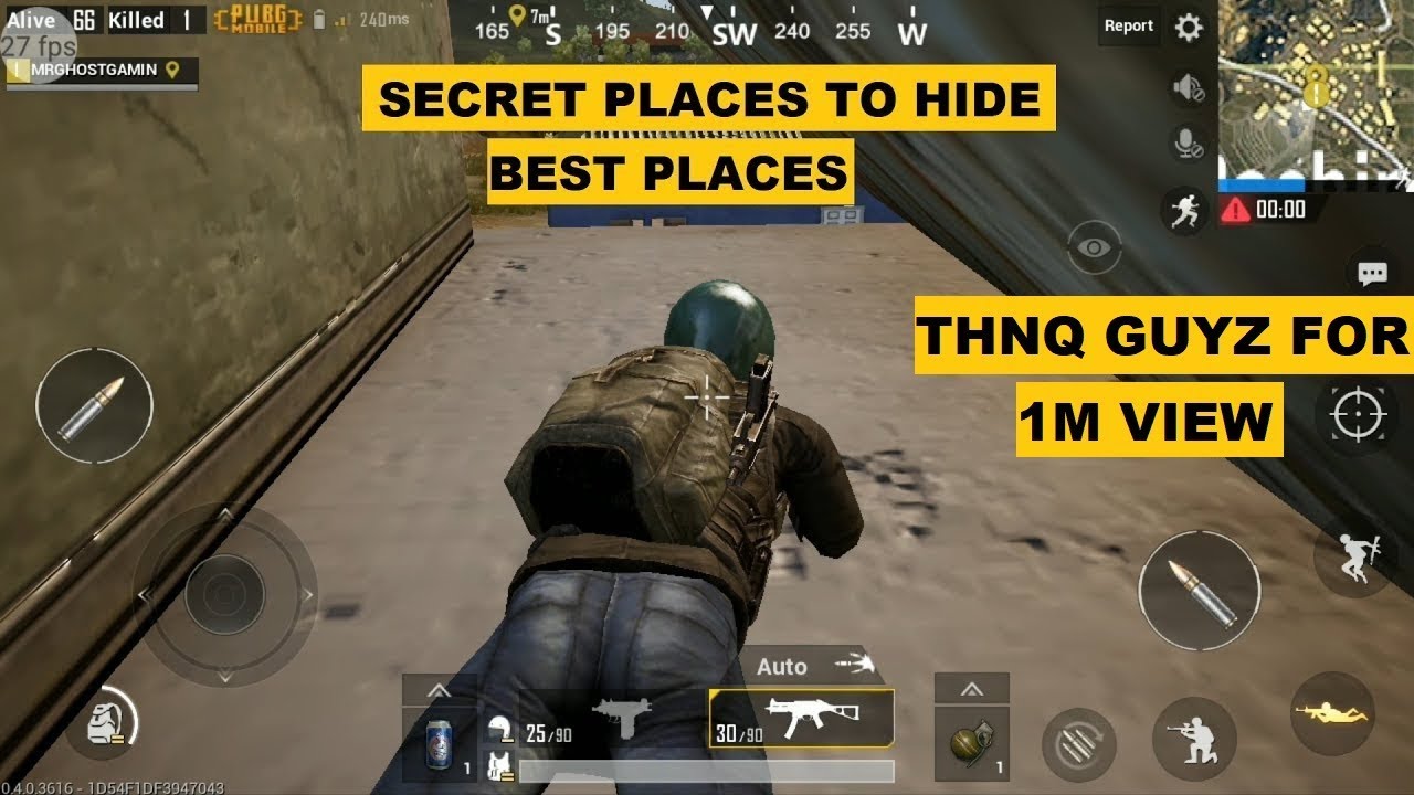 PUBG MOBILE SECRET PLACES TO HIDE AND KILL