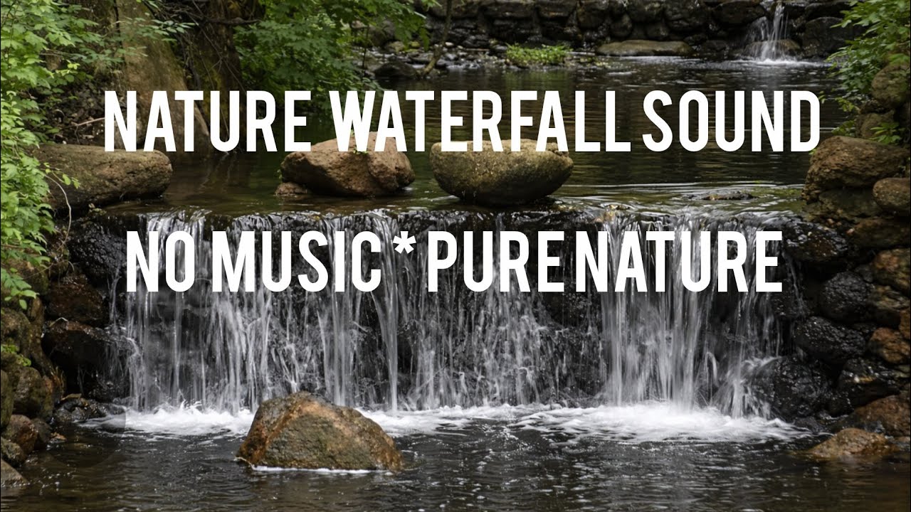 Nature Waterfall Sounds Relaxing Music 🌊 | 7 Frame Seamless Loop | 4K Nature White Noise #water 