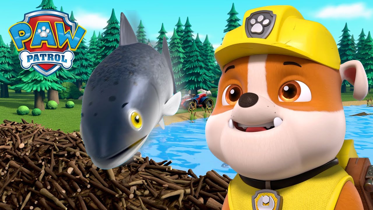 狗狗們協助魚兒越過海狸壩！- PAW Patrol 汪汪隊立大功 - 兒童卡通