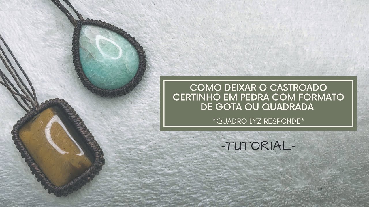COMO CASTROAR PEDRAS COM FORMATO DE GOTA OU QUADRADA | VIAJ’ARTE TUTORIAIS