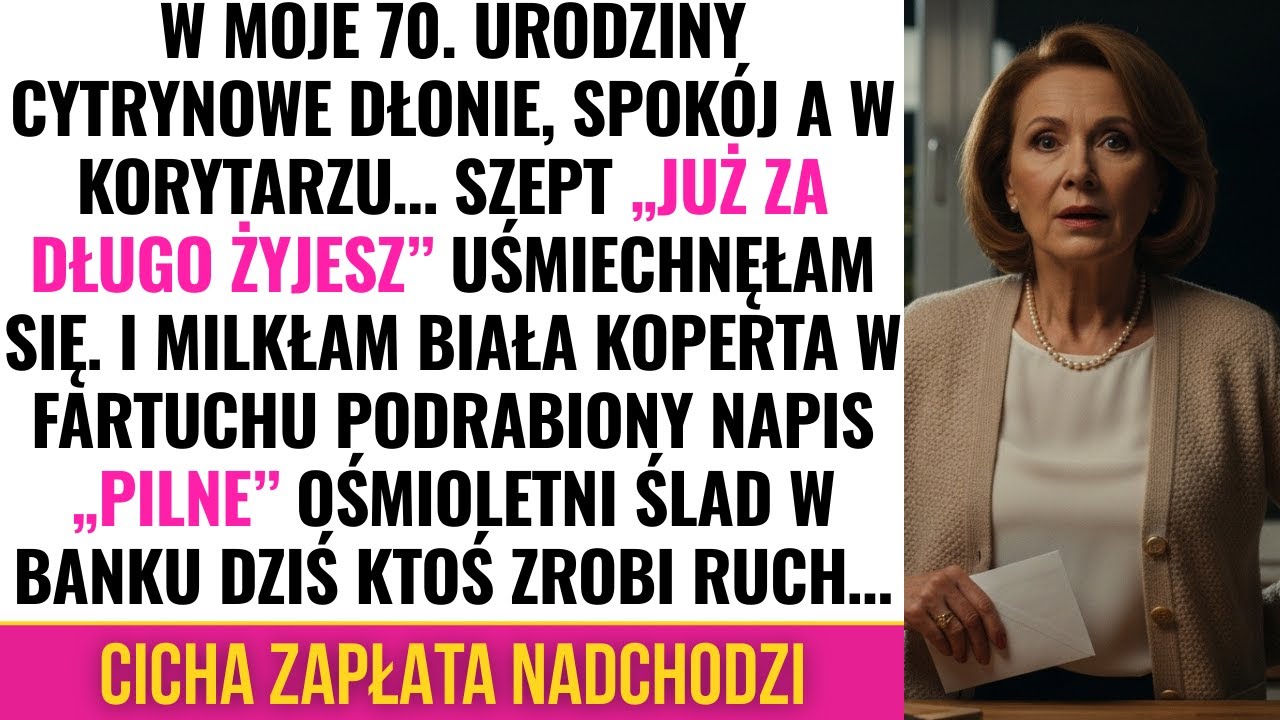 Moje urodziny minęły spokojnie… ale gdy po północy znalazłam kopertę, wszystko pękło