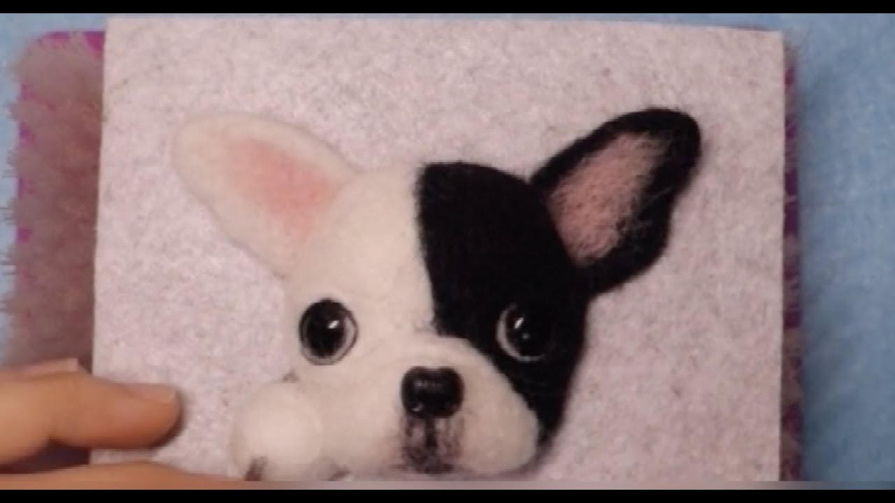 Wool Needle Felted French Bulldog