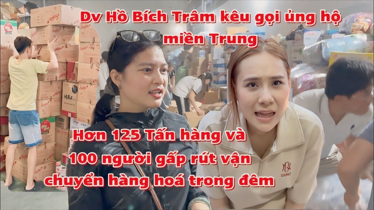 Nấm Bee cùng cả đoàn GẤP RÚT di chuyển 125 tấn hàng nhu yếu phẩm cho bà con vùng lũ