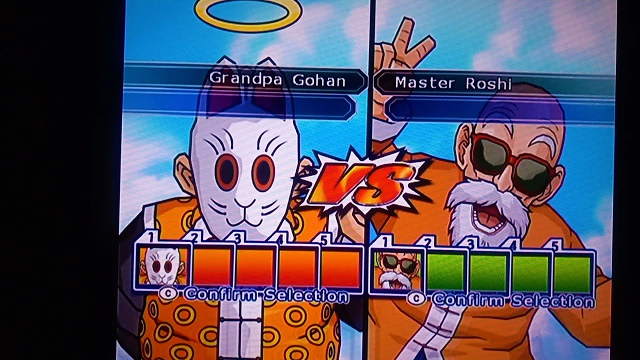 DBZ Budokai Tenkaichi 2- Grandpa Gohan vs Master Roshi