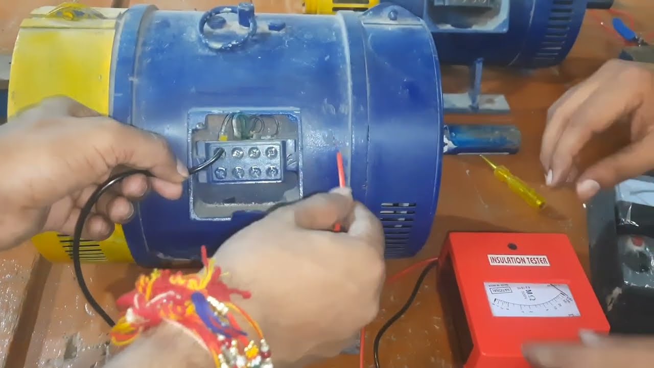 How to check  DC M0tor by Megger || मैगर की सहायता से मोटर को चैक करना  @electricianfunda