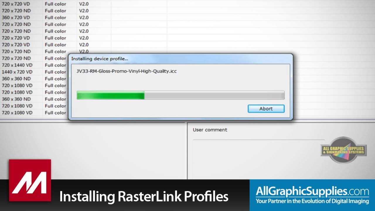 Adding Profiles to Mimaki RasterLink - All Graphic Supplies