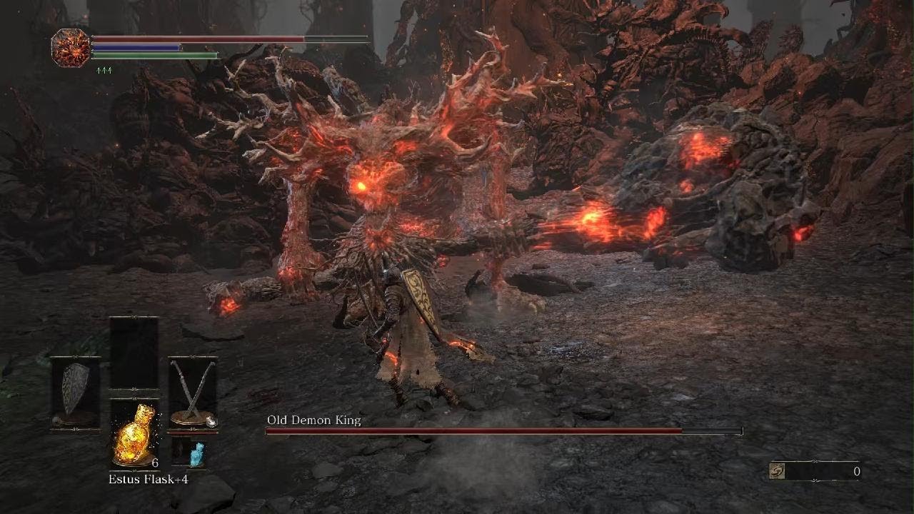 Beating old demon king