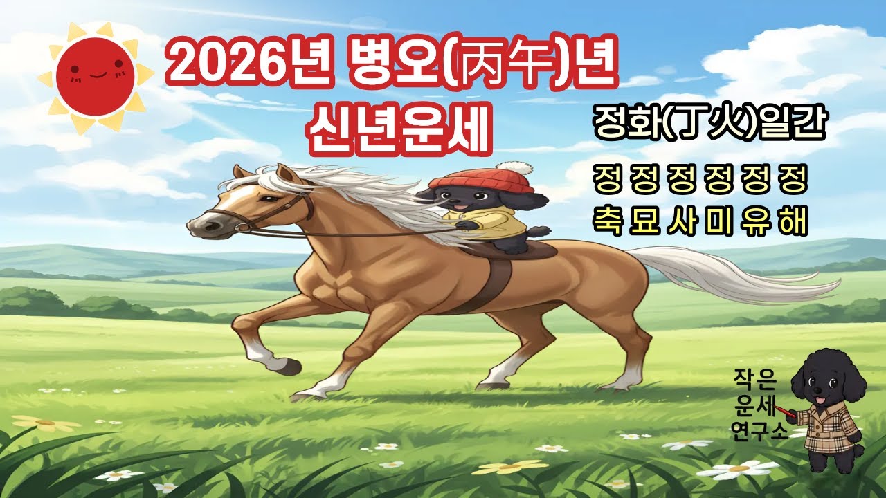 2026년 병오년 정화 일간 운세 총정리 - 일주별 가이드 & 현실 개운법(정축, 정묘, 정사, 정미, 정유, 정해)