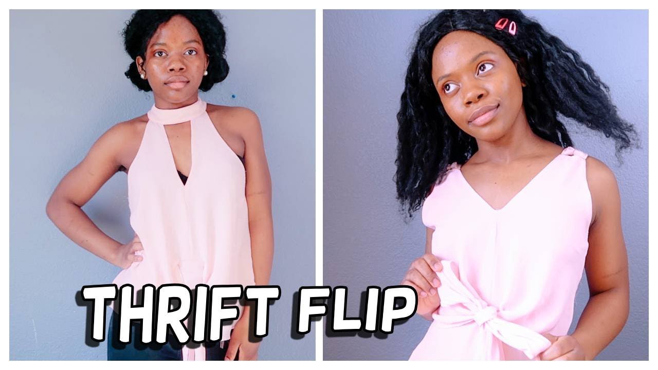 SIMPLE THRIFT FLIP: Summer tank top transformation from goodwill find