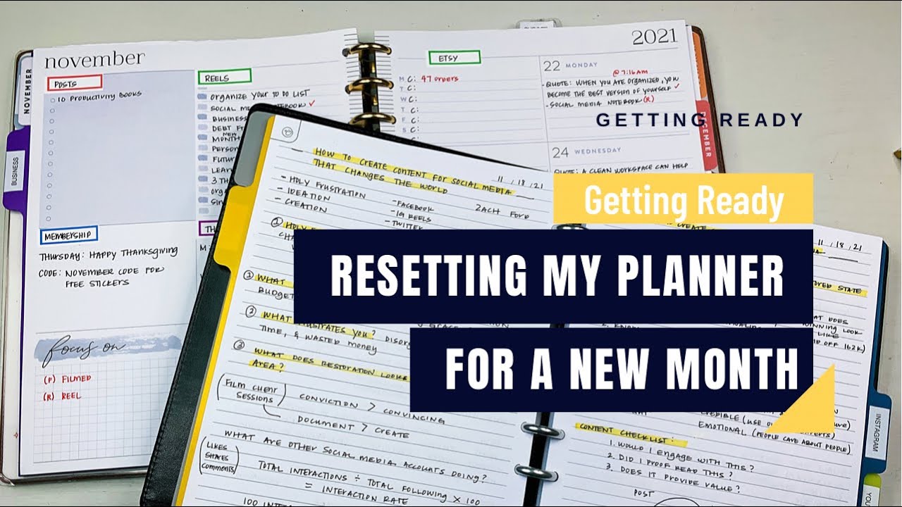 Resetting My Planner for a new month