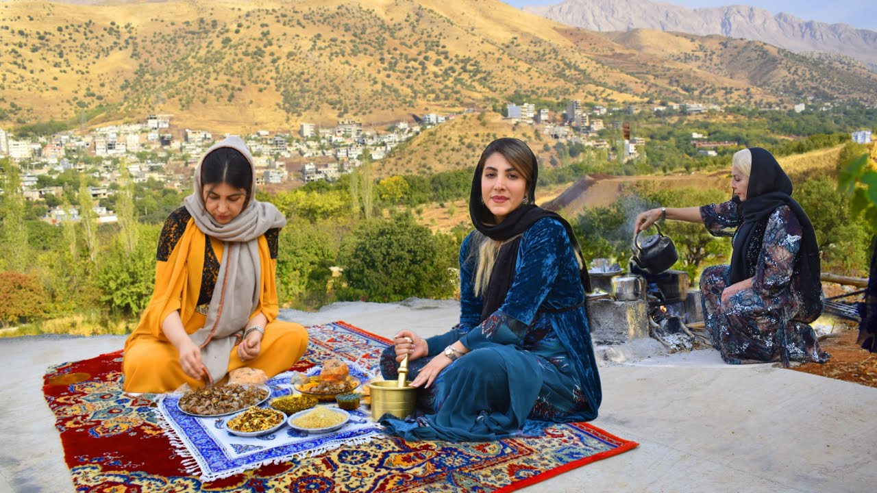 Cooking KUTE, Lamb and Chicken in Iranian Village Style