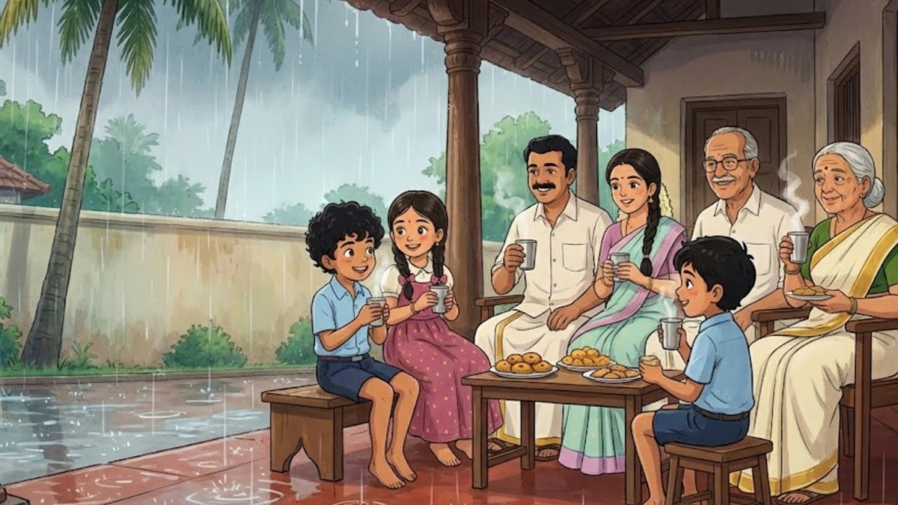 Rainy Day Family Meal | South Indian Food & Culture | Ghibli Style