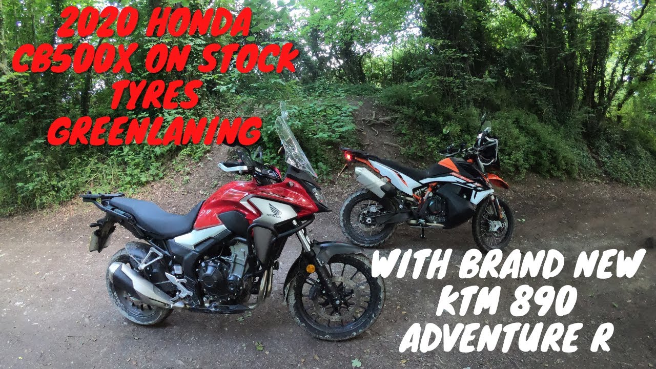2020 Honda CB500x Green-laning on STOCK tyres with BRAND NEW KTM 890 adventure R