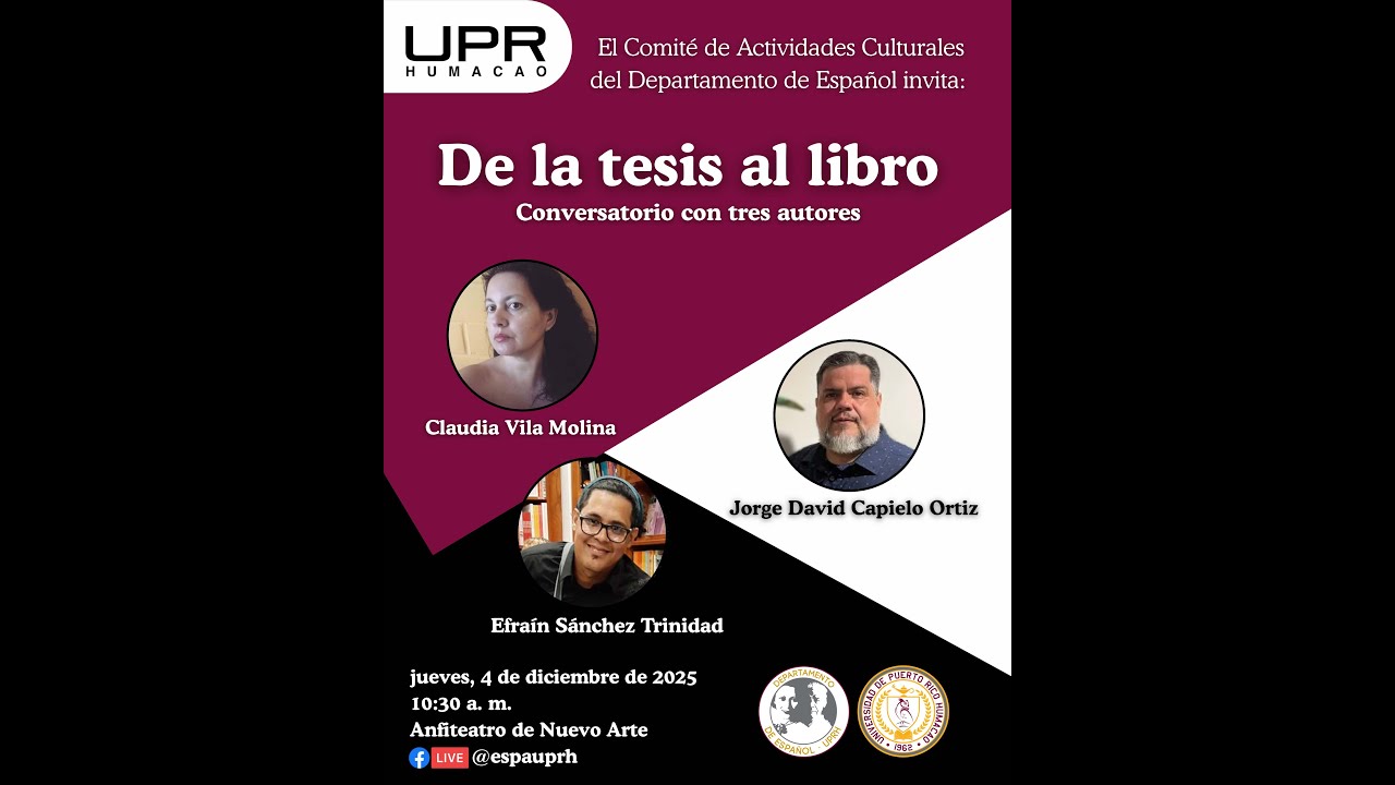 De la tesis al libro: Conversatorio con tres autores