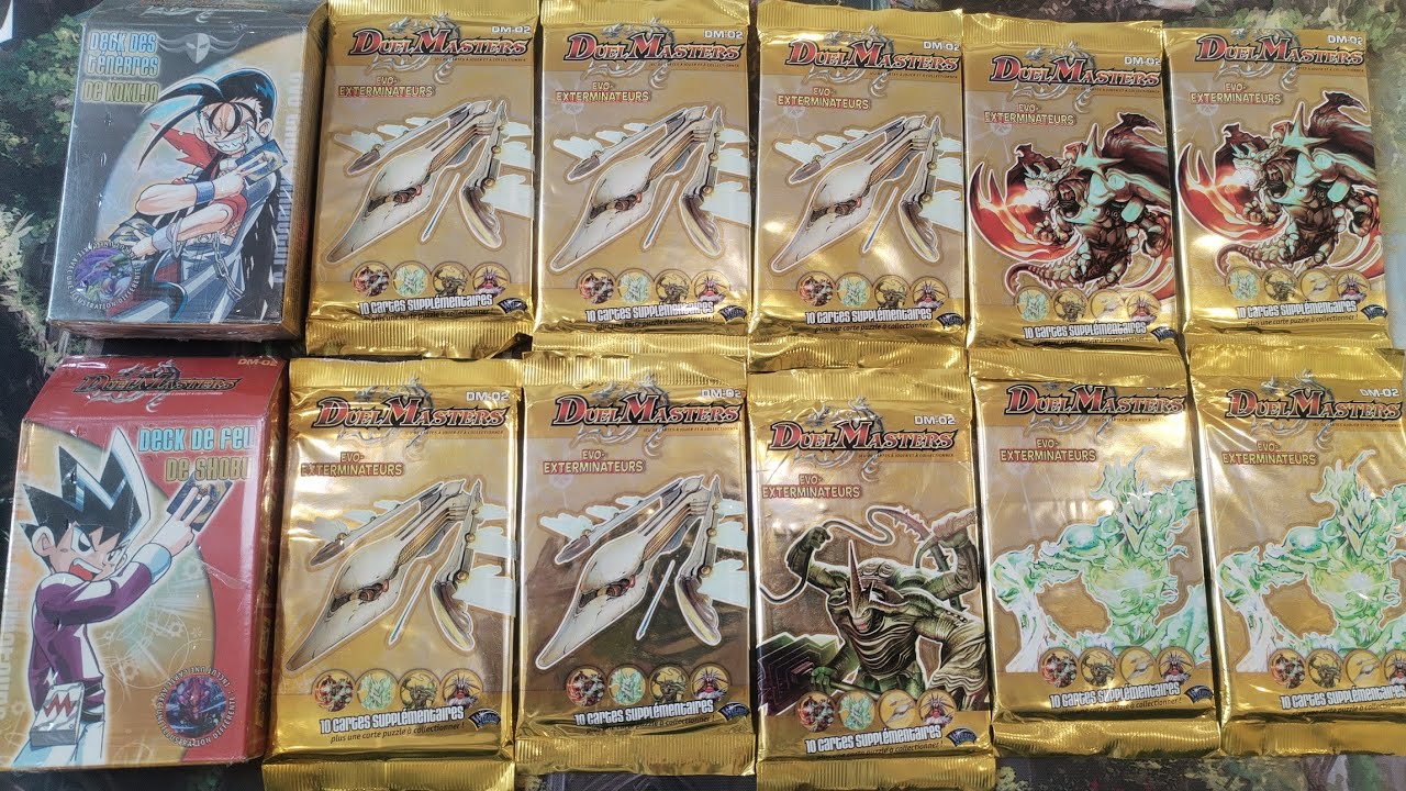 OUVERTURE 10 Boosters + 2 Deck Duel Masters DM 02 bon