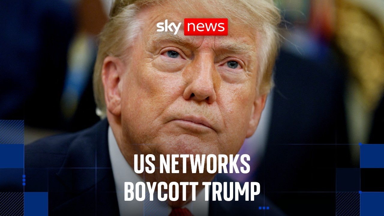 Major US TV networks refuse to film Trump after White House bans news outlets