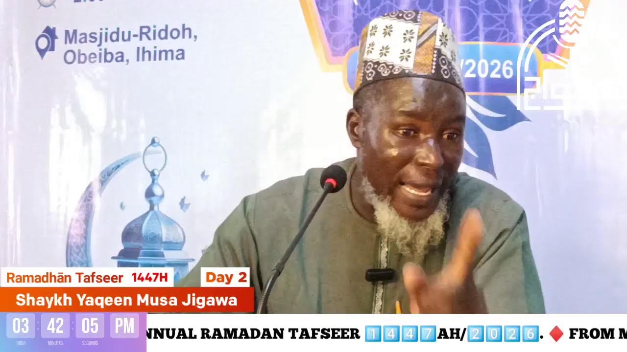 YOU ARE WATCHING THE LIVE BROADCAST OF MARKAZ AHLUS-SUNNAH WAL-JAMMAH ANNUAL RAMADAN TAFSEER 2026.