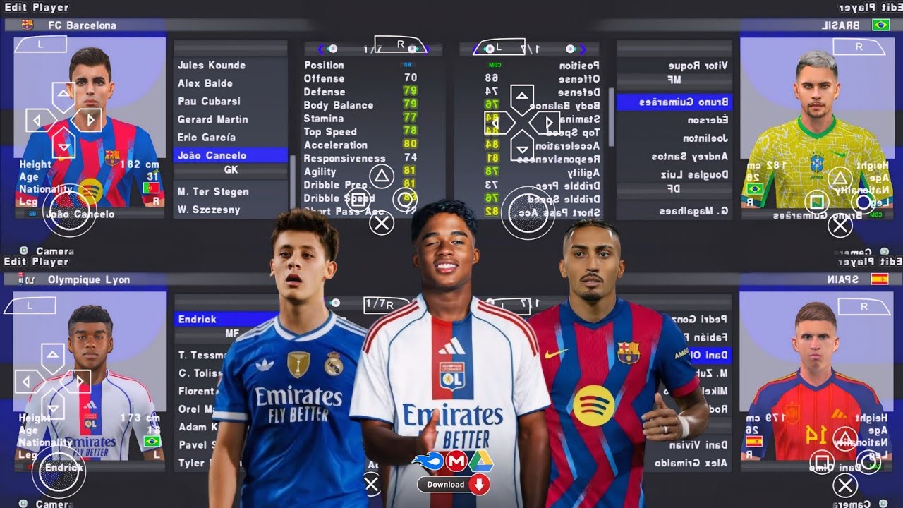 eFootball PES 2026 PPSSPP ORIGINAL ISO DOWNLOAD PES 2026 PSP FULL KITS 26 & TRANSFERS 4K GRAPHICS   
