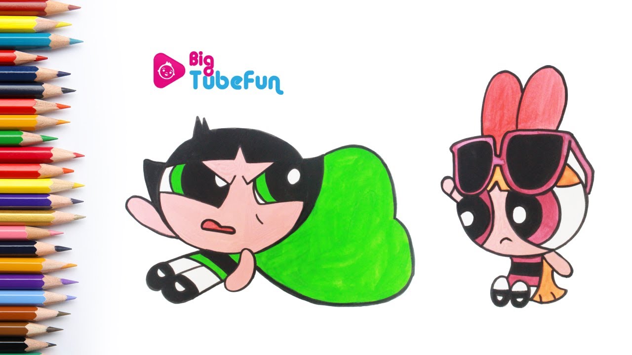 Coloring Powerpuff Girls Rowdyruff Boys (Las Chicas Superpoderosas)Blossom Bubbles Buttercup