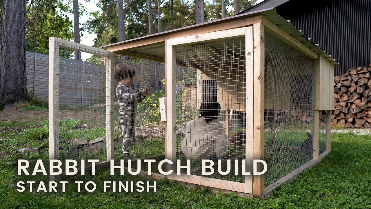 Simple Minimalist DIY Rabbit Hutch from Recycled Material