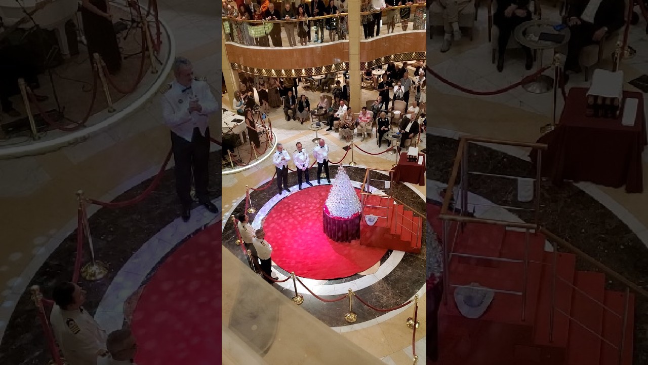 Regal Princess Atrium, Dancing, Singing, Acrobats, and Champagne Fountain