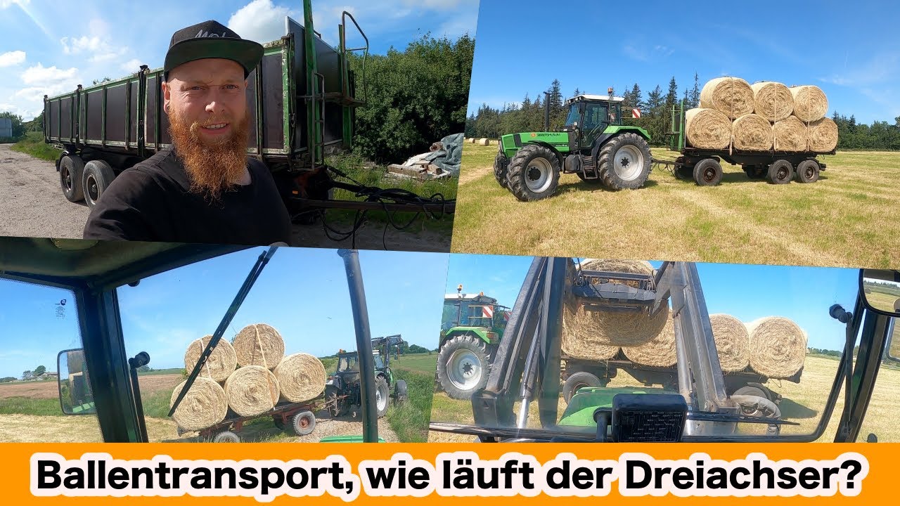 FarmVLOG#347 - Ballentransport, wie l&auml;uft der Dreiachser?