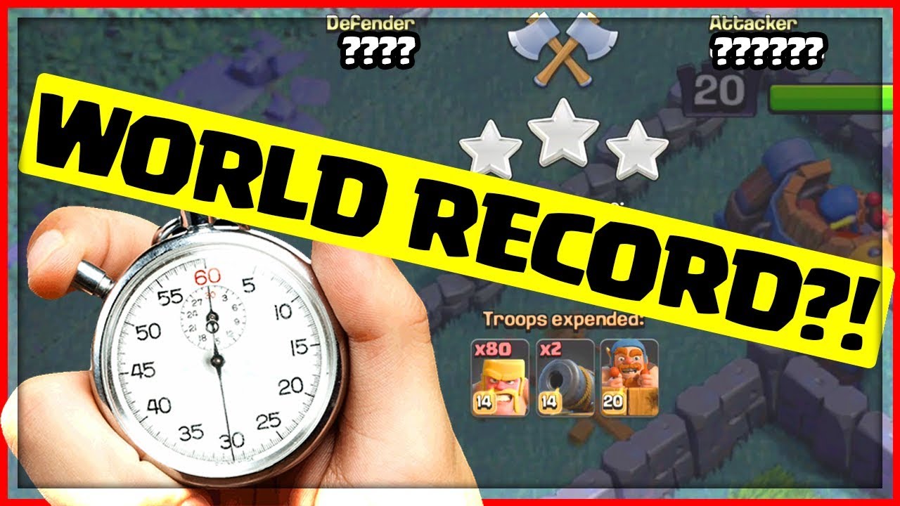 RECORD FASTEST 3-Star on a Maxed Base, EVER? Clash of Clans Strategy!