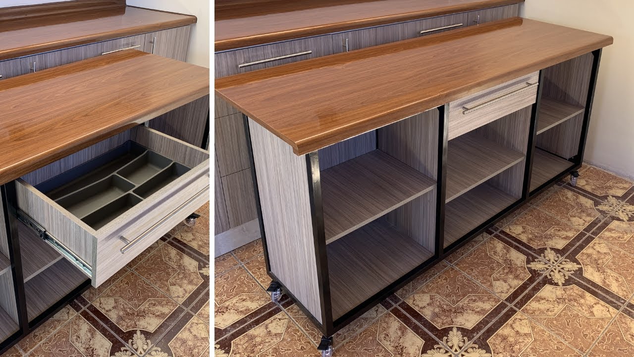 Mueble ISLA para cocina - Metal y Melamina