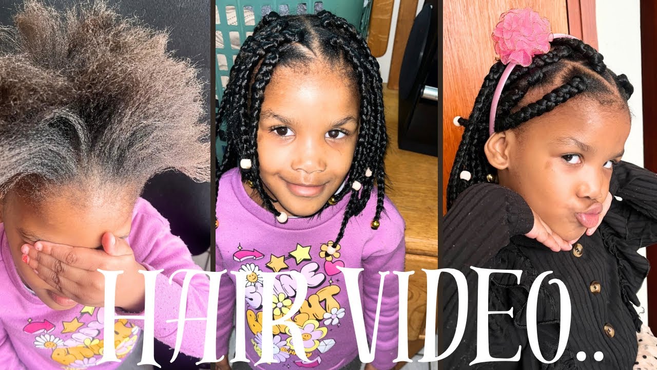 #hairstyle : Braiding my niece for the first time/Absolutely a doll💐