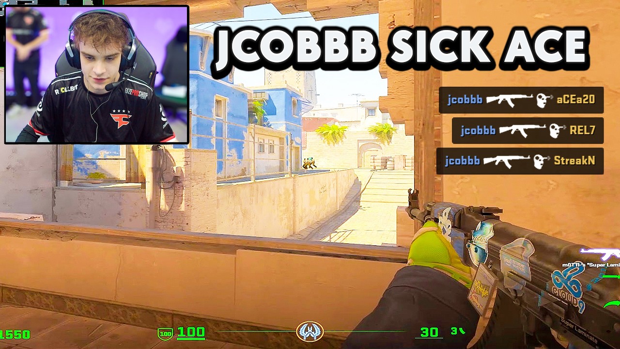 Игрок FaZe jcobbb сделал два невероятных эйса в матче на FACEIT. broky сделал потрясающие выстрел...