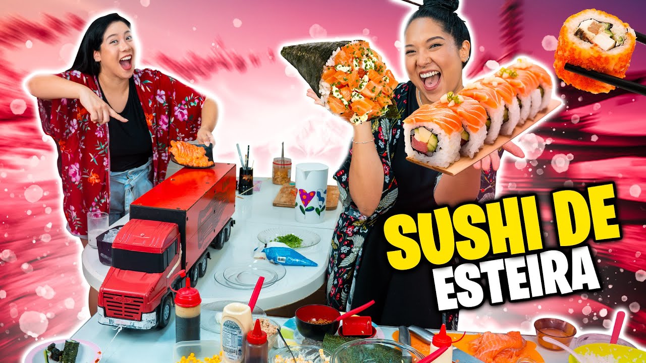 TRANSFORMAMOS NOSSA CASA EM UM RESTAURANTE DE SUSHI DE ESTEIRA | Blog das irmãs