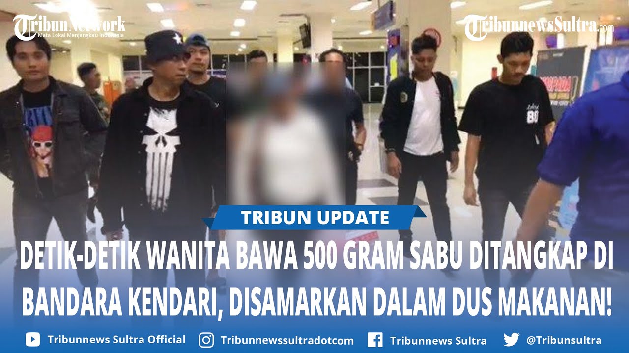 Detik detik Wanita Tertangkap Punya 500 Gram Sabu di Bandara Haluoleo Kendari Sulawesi Tenggara