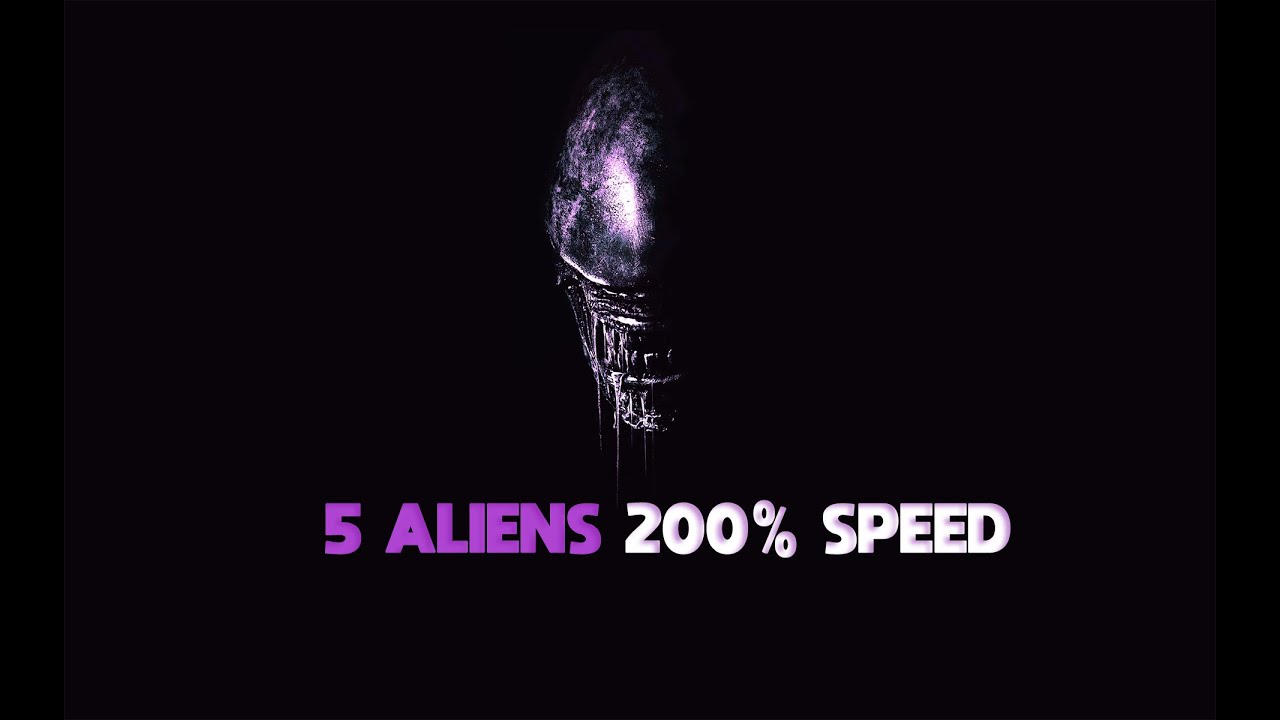 5 Xenomorphs vs SPEEDRUNNER at 200% Speed