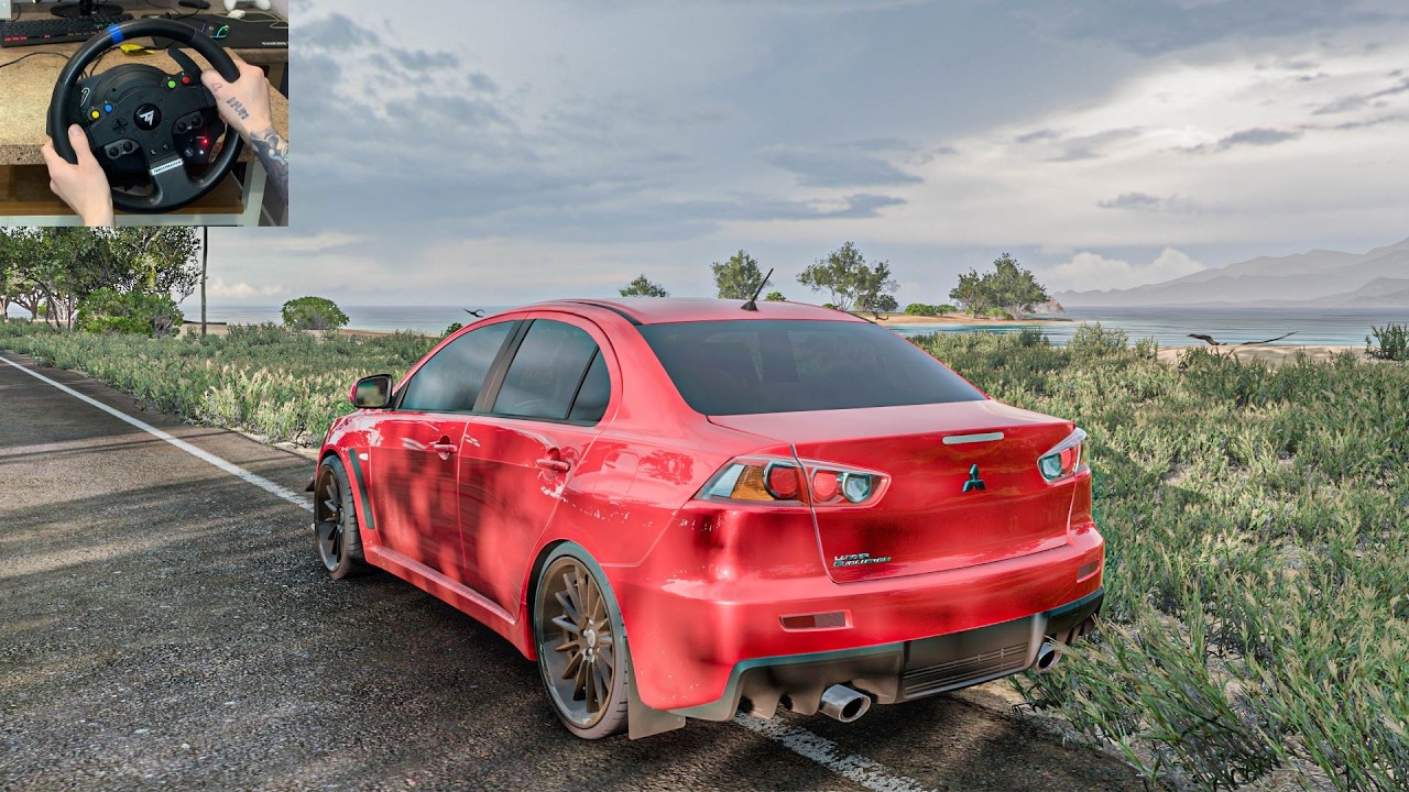 Mitsubishi Lancer 10 | Forza Horizon 5 Steering Wheel Gameplay