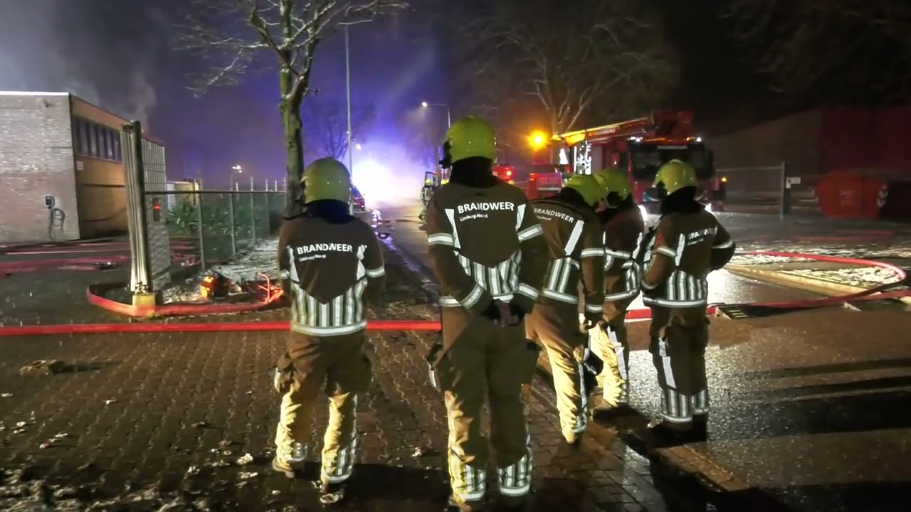 Grote brand textielbedrijf Haelen 29-01-2026
