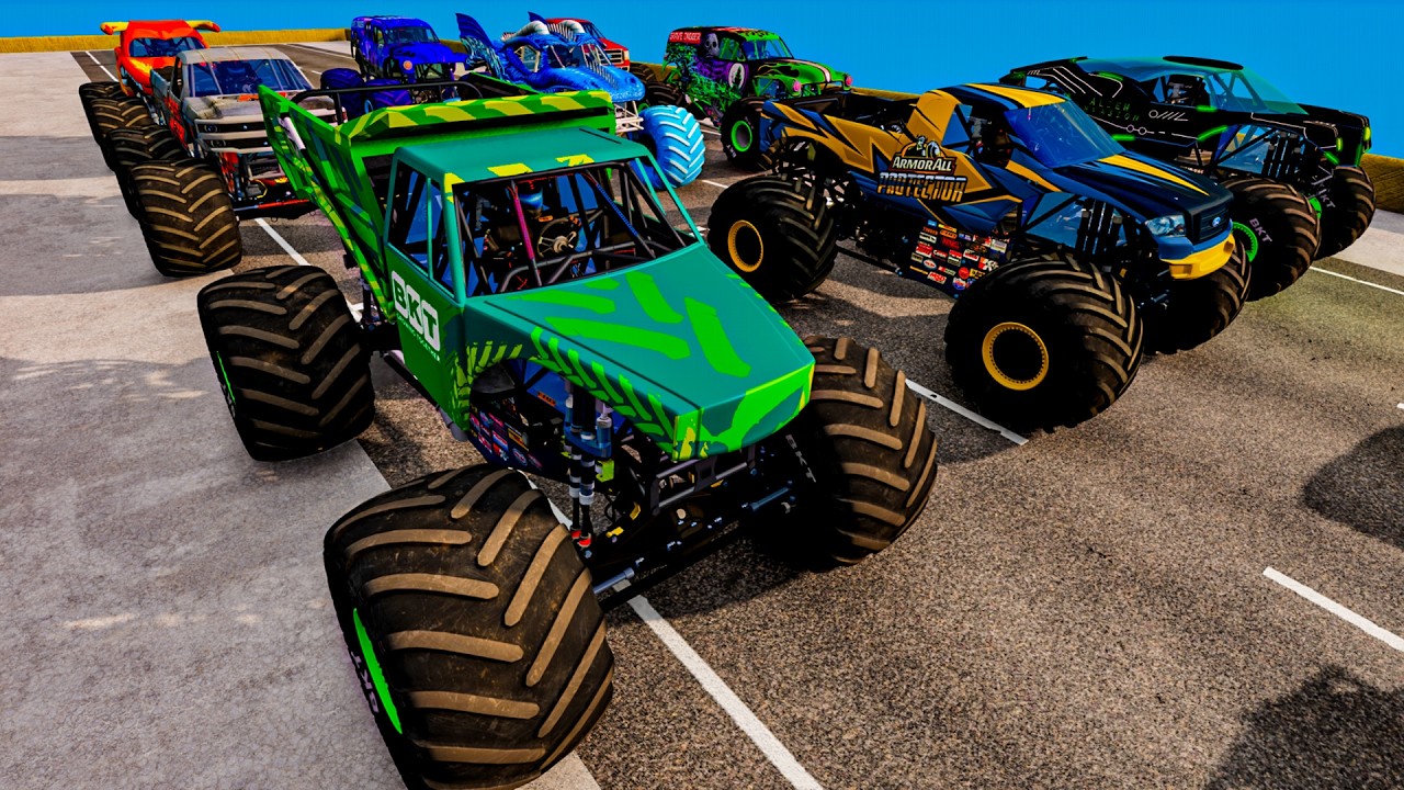 Epic High Speed monster trucks jumps stunt & crashes #20 | BeamNG Drive